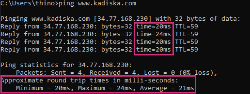 round trip latency