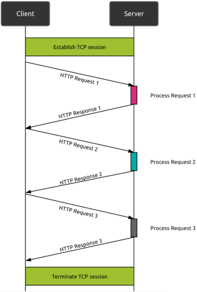 Principle of HTTP/1.1 communication