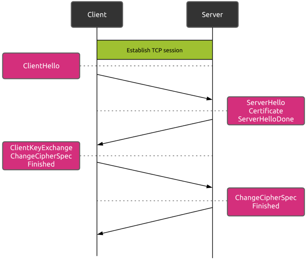 This is the standard TLS handshake process with two round trips