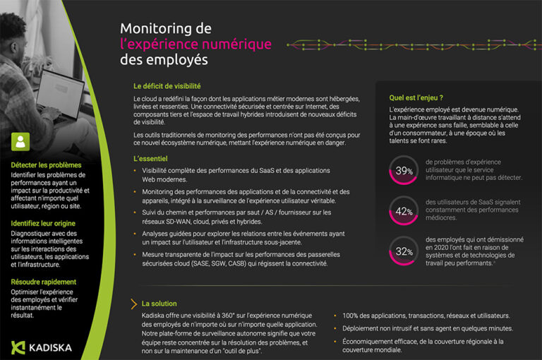 Monitoring de l’expérience numérique des employés